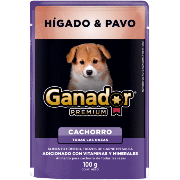 Ganador® Premium Alimento Húmedo Cachorro Hígado & Pavo