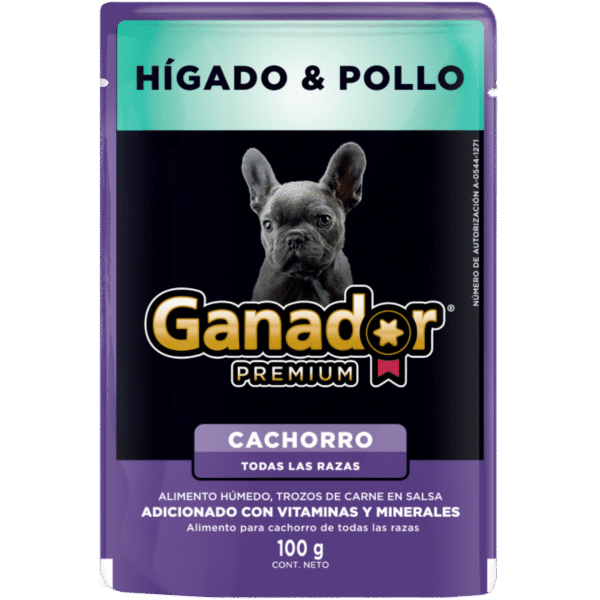 Ganador® Premium Alimento Húmedo Cachorro Hígado & Pollo