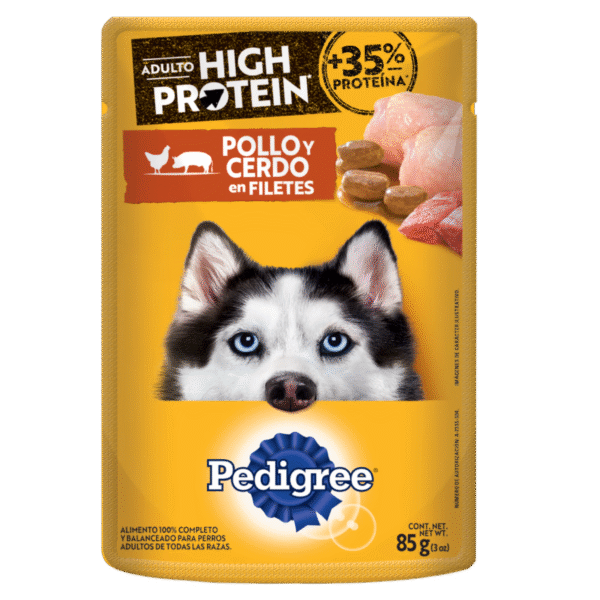 PEDIGREE® High Protein SOBRES™ Adulto en Filetes Con Res Y Pollo