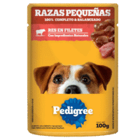 PEDIGREE® SOBRES™ Adulto Razas Pequeñas en Filetes Con Res